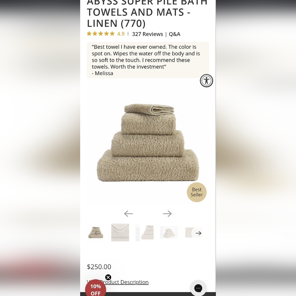Abyss & Habidecor Super Pile 40 X 72 Inch Bath Sheet In Taupe